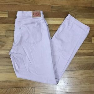 LEVI'S Women's Pale Pink 505 Mid Rise Jeans Pants